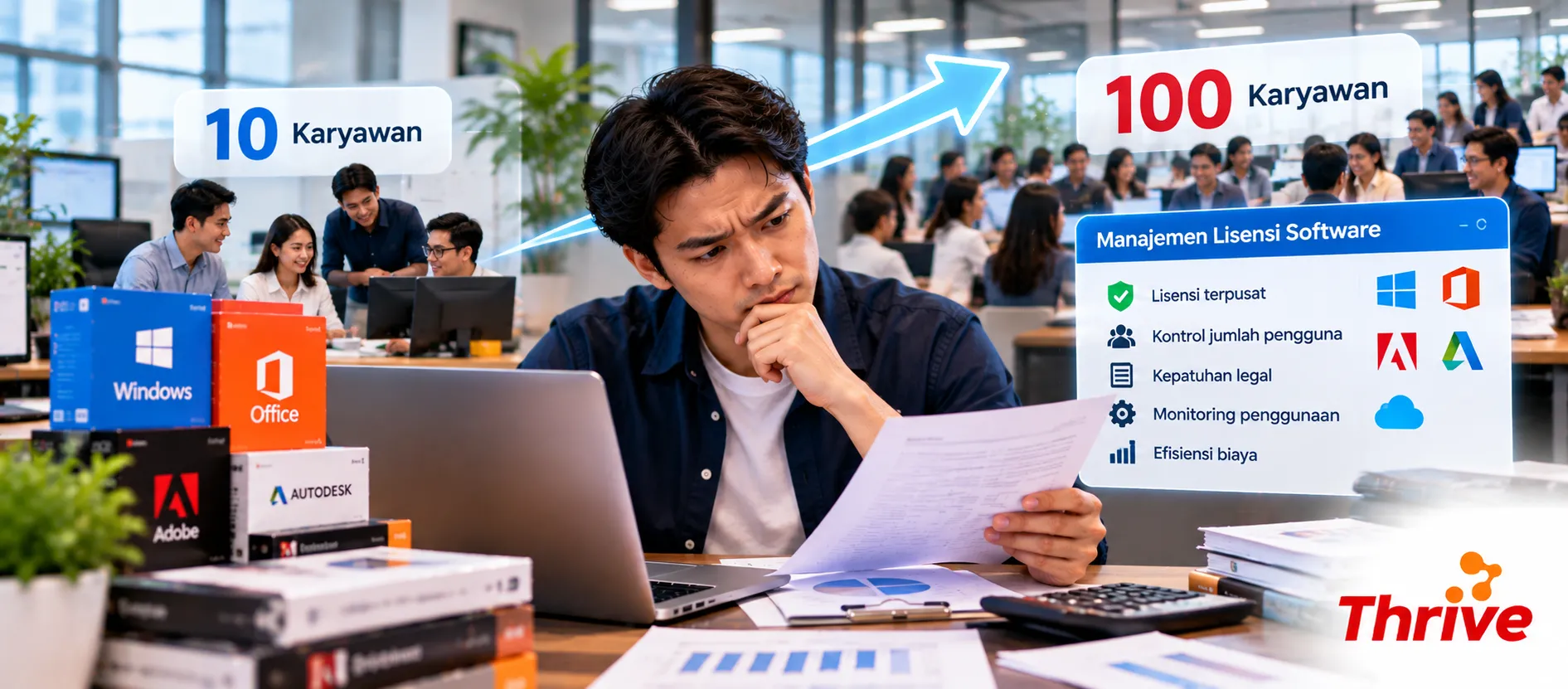 Dari 10 Menjadi 100 Karyawan: Kapan Perusahaan Perlu Mulai Mengelola Lisensi Software?