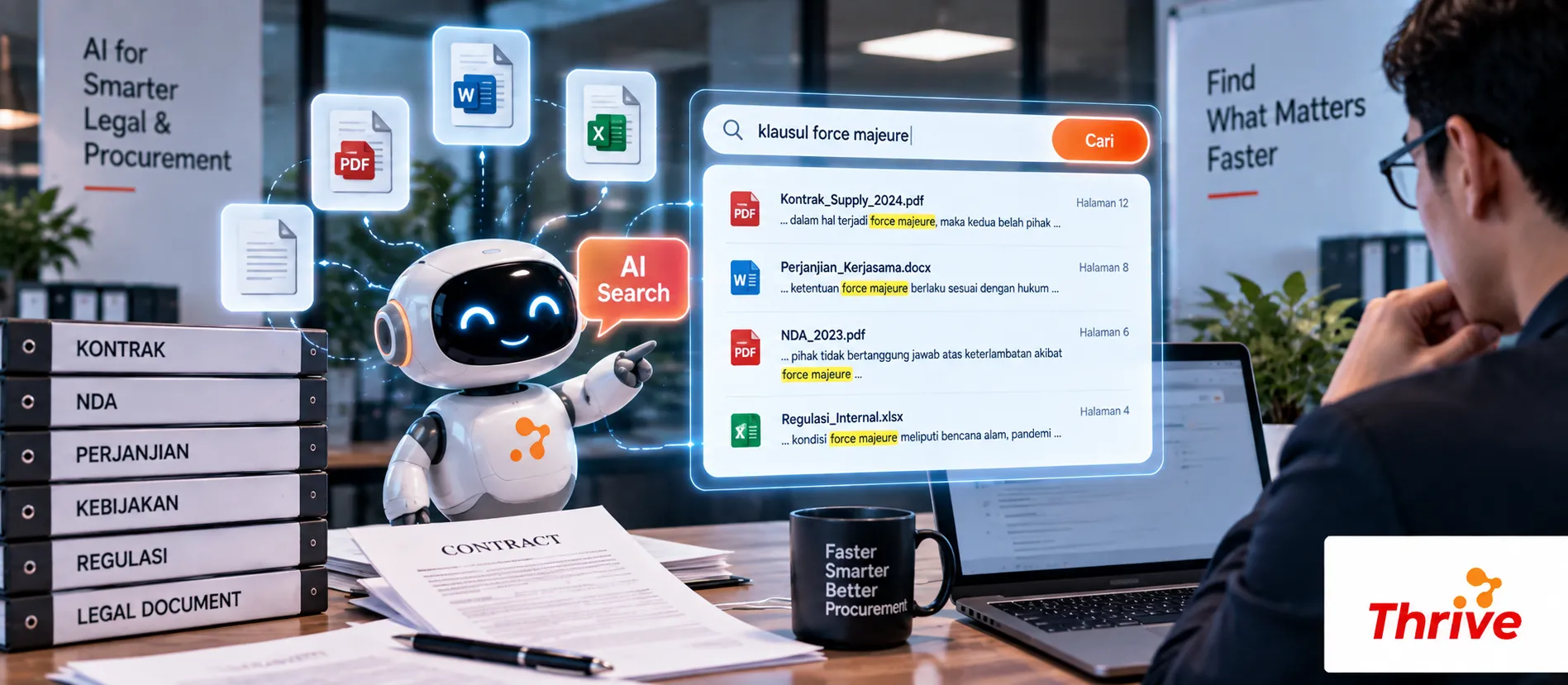 Ribuan Dokumen Legal, Masih Cari Klausul Secara Manual? Begini Cara AI Document Search Bekerja