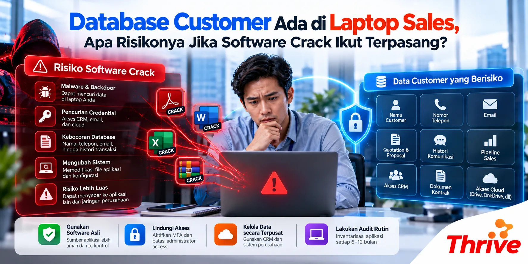 Database Customer Ada di Laptop Sales, Apa Risikonya Jika Software Crack Ikut Terpasang?