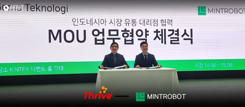 Thrive ditunjuk sebagai Distributor Utama Solusi Robot Arms MintRobot untuk Asia Tenggara.