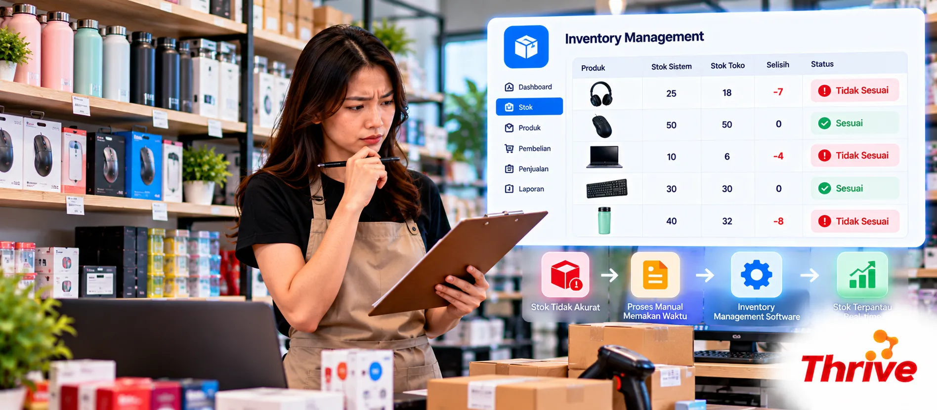 Stok Toko Sering Berbeda dengan Sistem? Mungkin Bisnis Anda Butuh Inventory Management Software