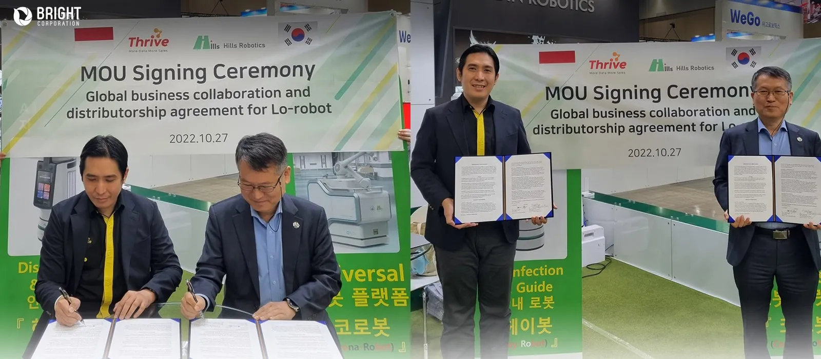 Hadirkan Robot Canggih, Thrive Menandatangani MoU dengan Hills Robotic Co., Ltd, Perusahaan Teknologi Asal Korea Selatan