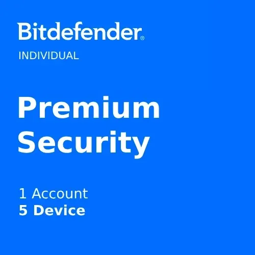 Bitdefender Premium Security Individual 1 account 5 devices billed yearly