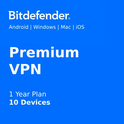 Bitdefender Premium VPN 1-Year Plan 10 users | device